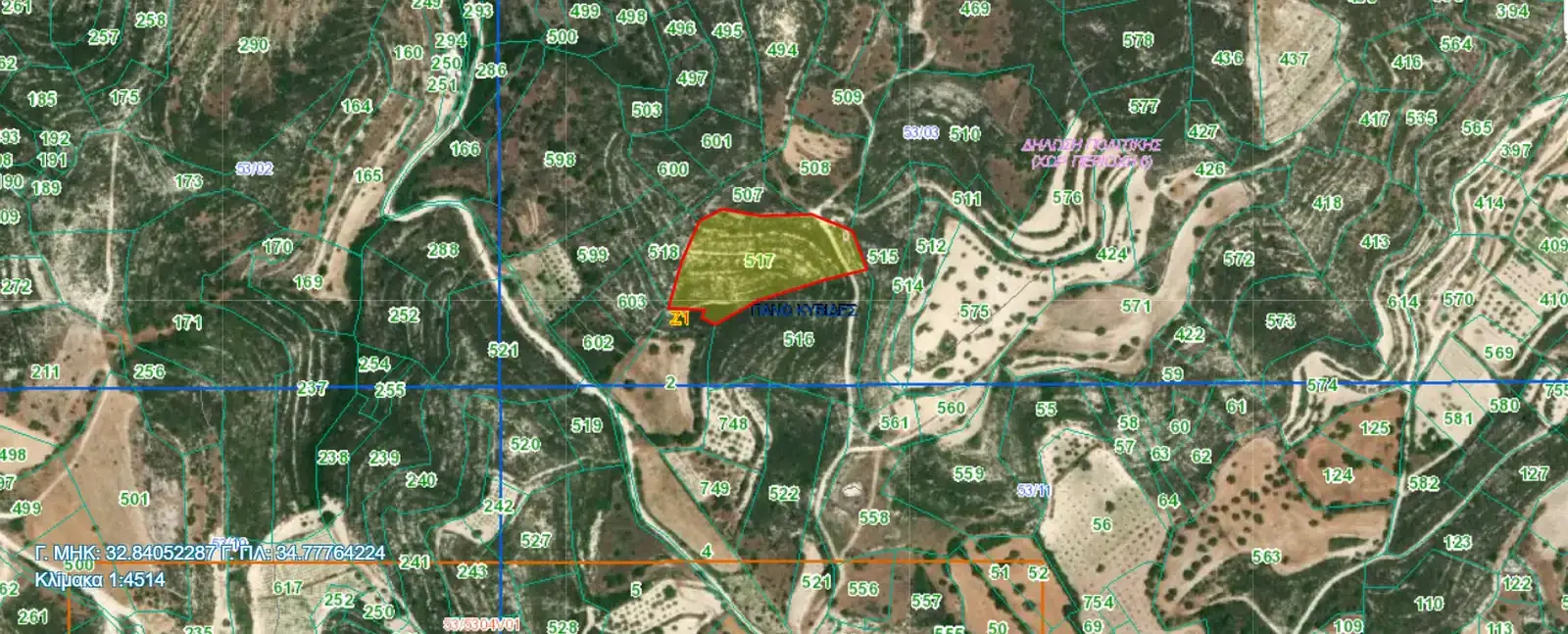 Agricultural Plot 8696 m² in Pano Kivides