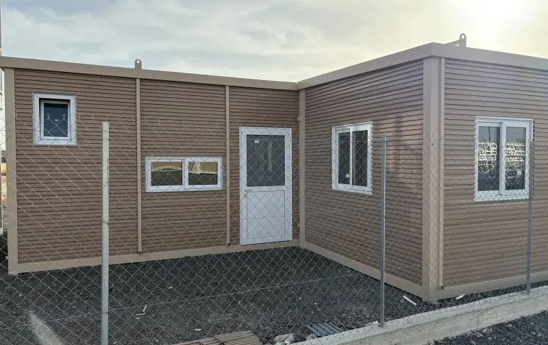 L shape prefab house in Dromolaxia