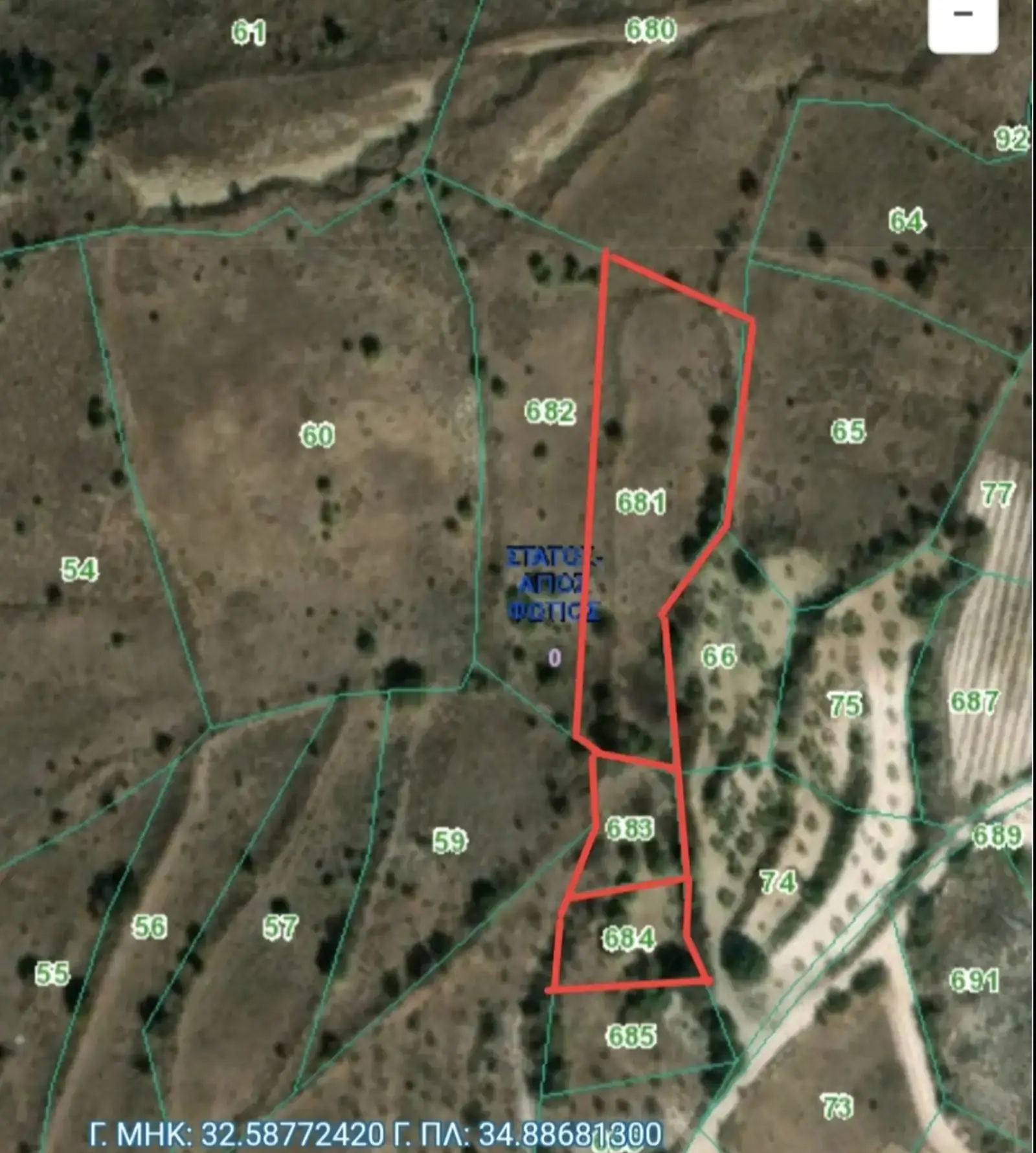 Γεωργικό οικόπεδο 3,680 m² προς πώληση στην περιοχή Statos - Agios Fotios