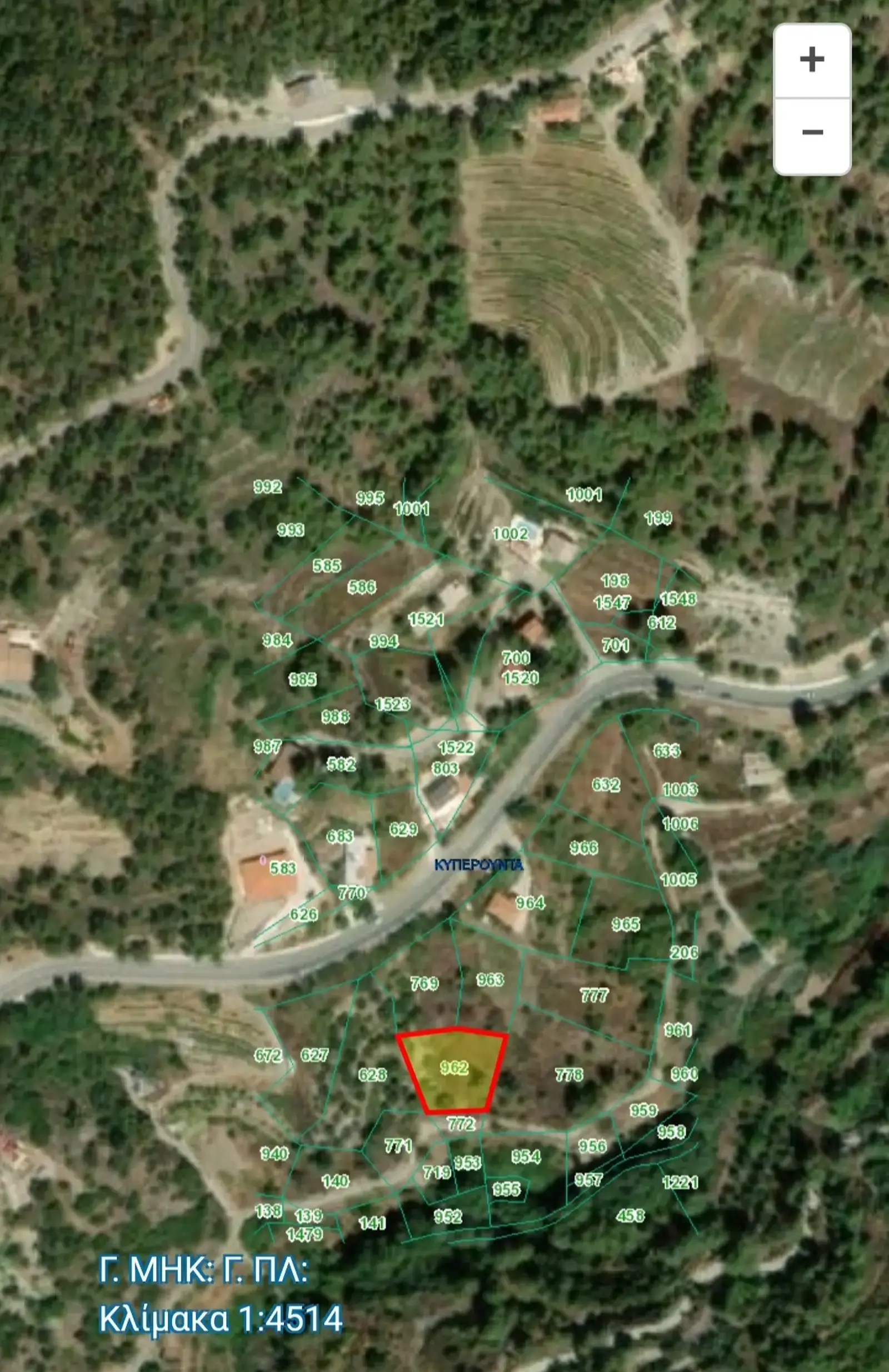 Agricultural land 1074 m² in Kyperounta