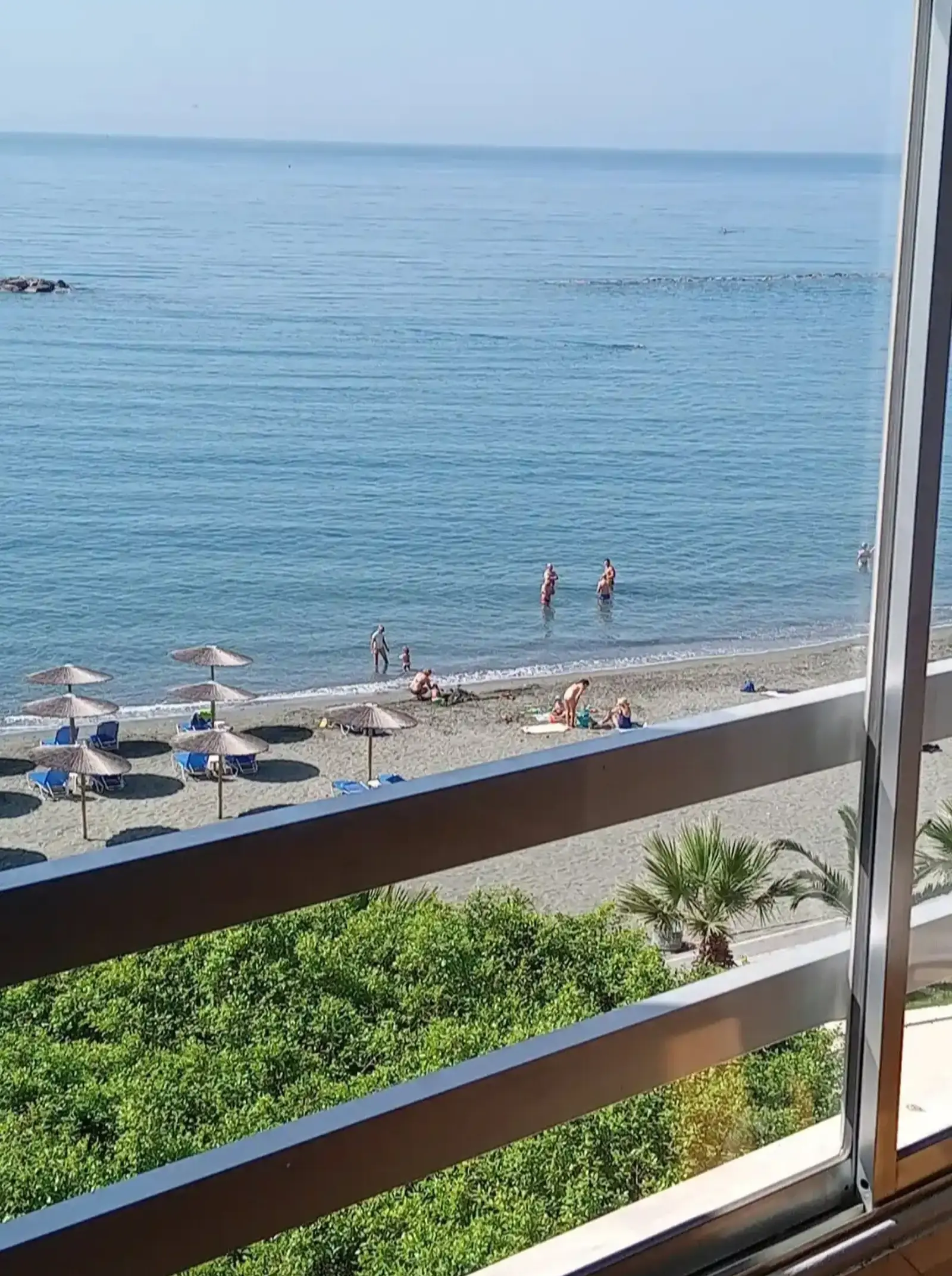 Spacious 1 bedroom 65 sqm direct beachfront apartment one of a kind first line in Agios Tychon