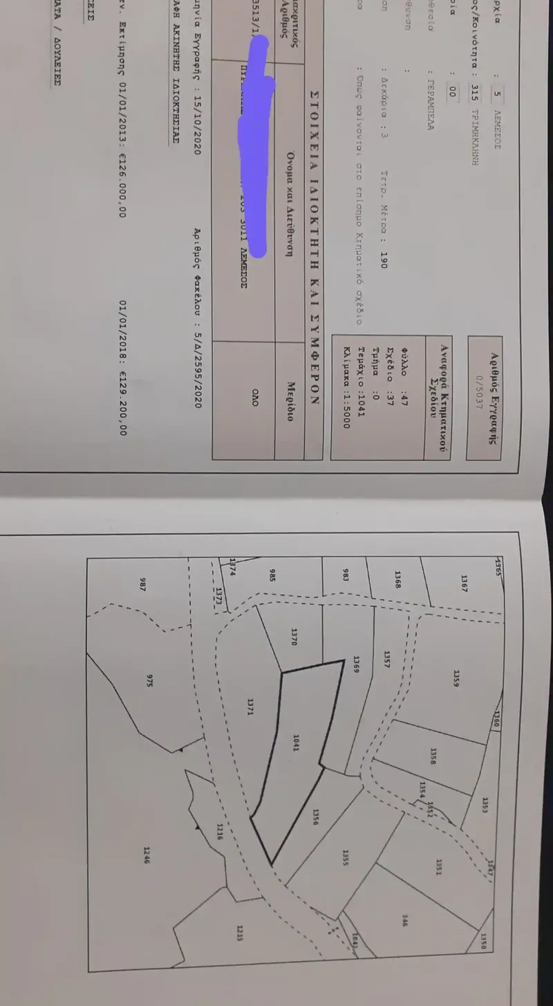 Residential Field 3190 m² in Trimiklini