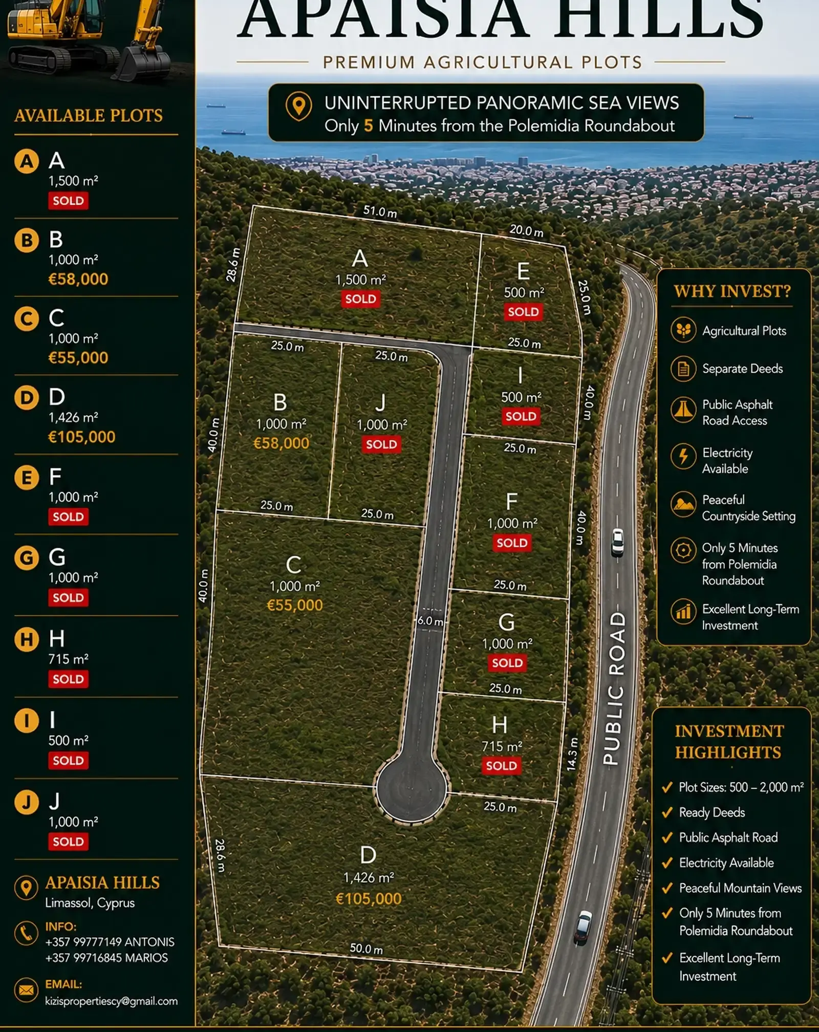 Γεωργικό χωράφι 1,000 m² προς πώληση στην περιοχή Apesia