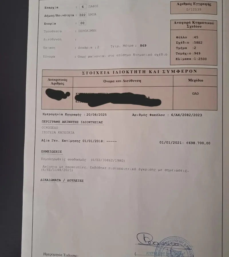 Προνομιακο εμπορικο τεμαχιο στη χλωρακα. εφαπτεται κεντρικου δρομου και δ.χ.π.. in Chlorakas