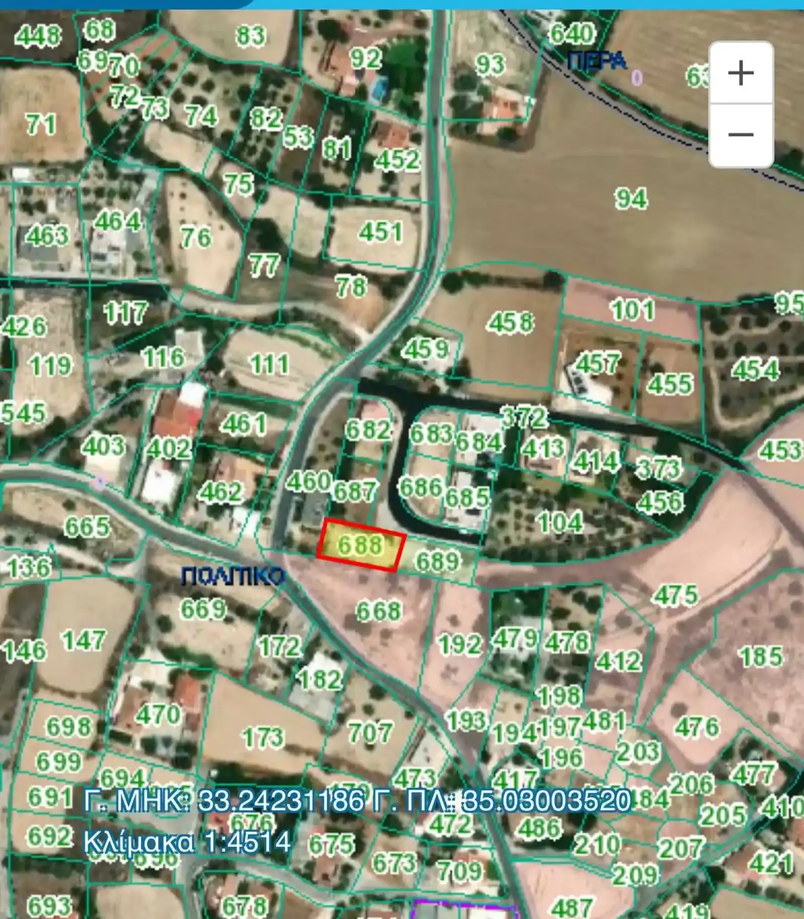 Residential Plot 643 m² in Politiko