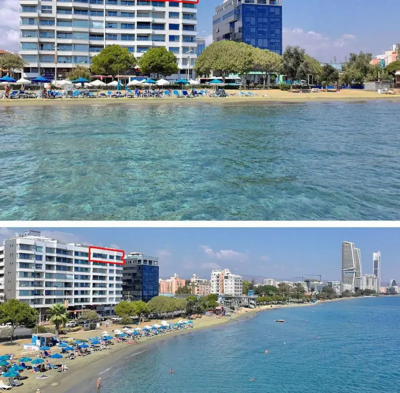Truly beachfront penthouse office in Agia Triada