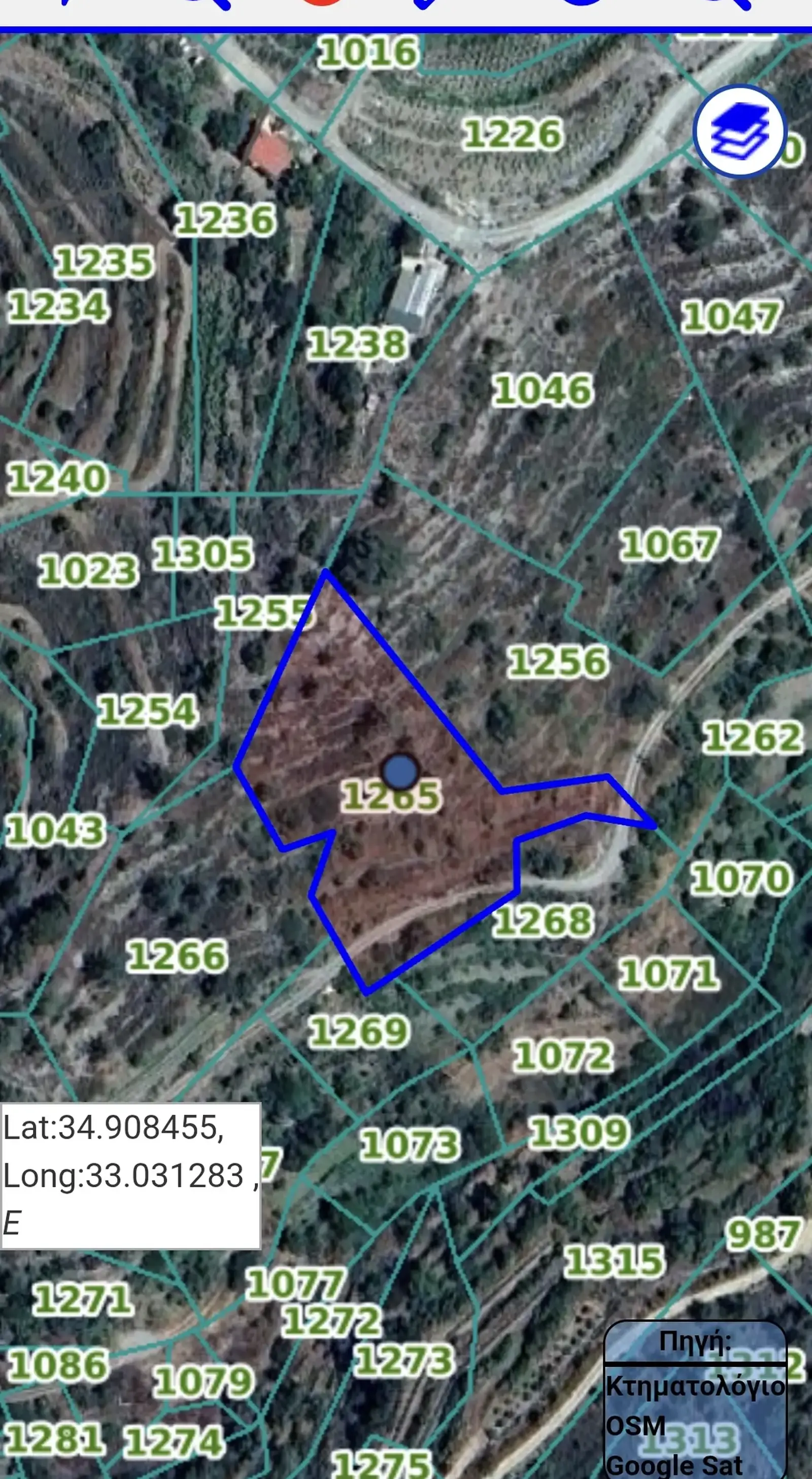 Agricultural Field 3260 m² in Agros