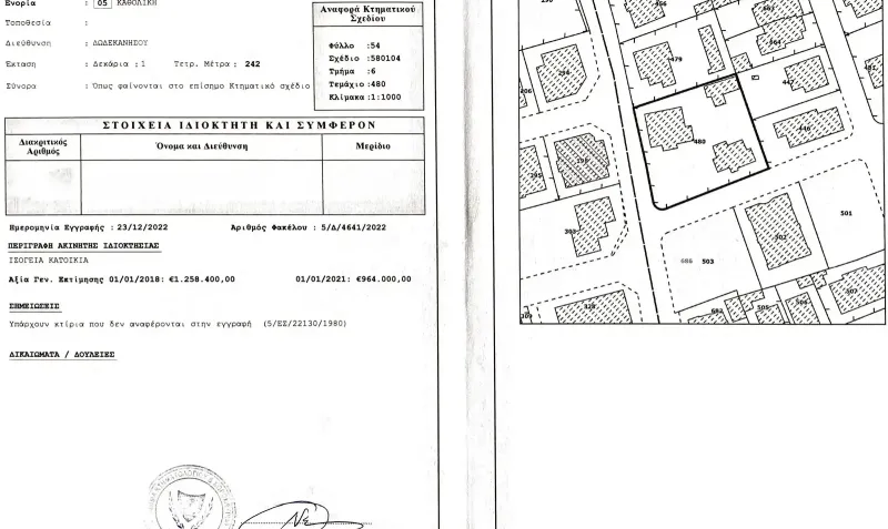 Commercial Plot 1242 m² in Katholiki