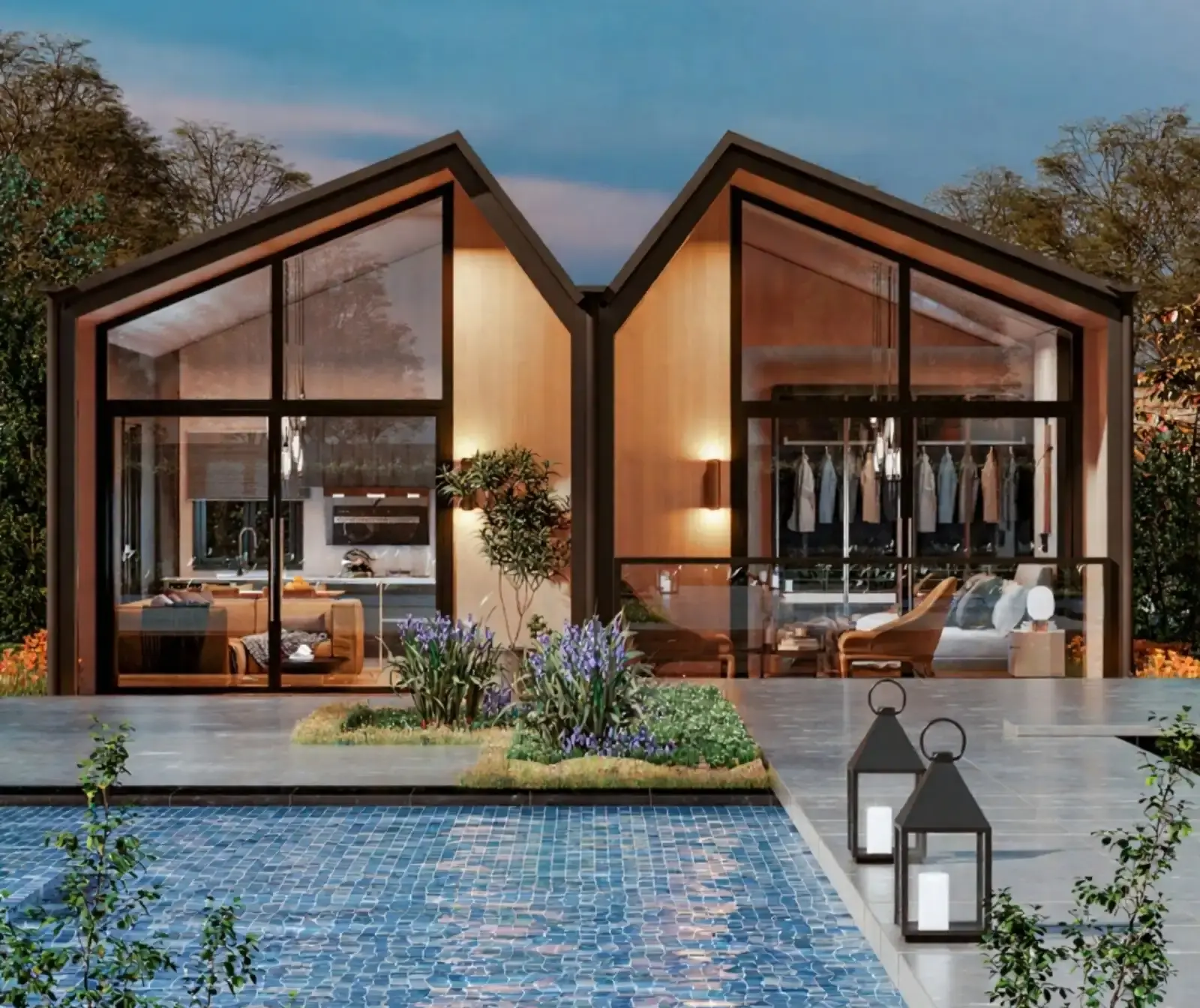 Atlas twin house - modern prefab villa | prefabcy in Historical Center