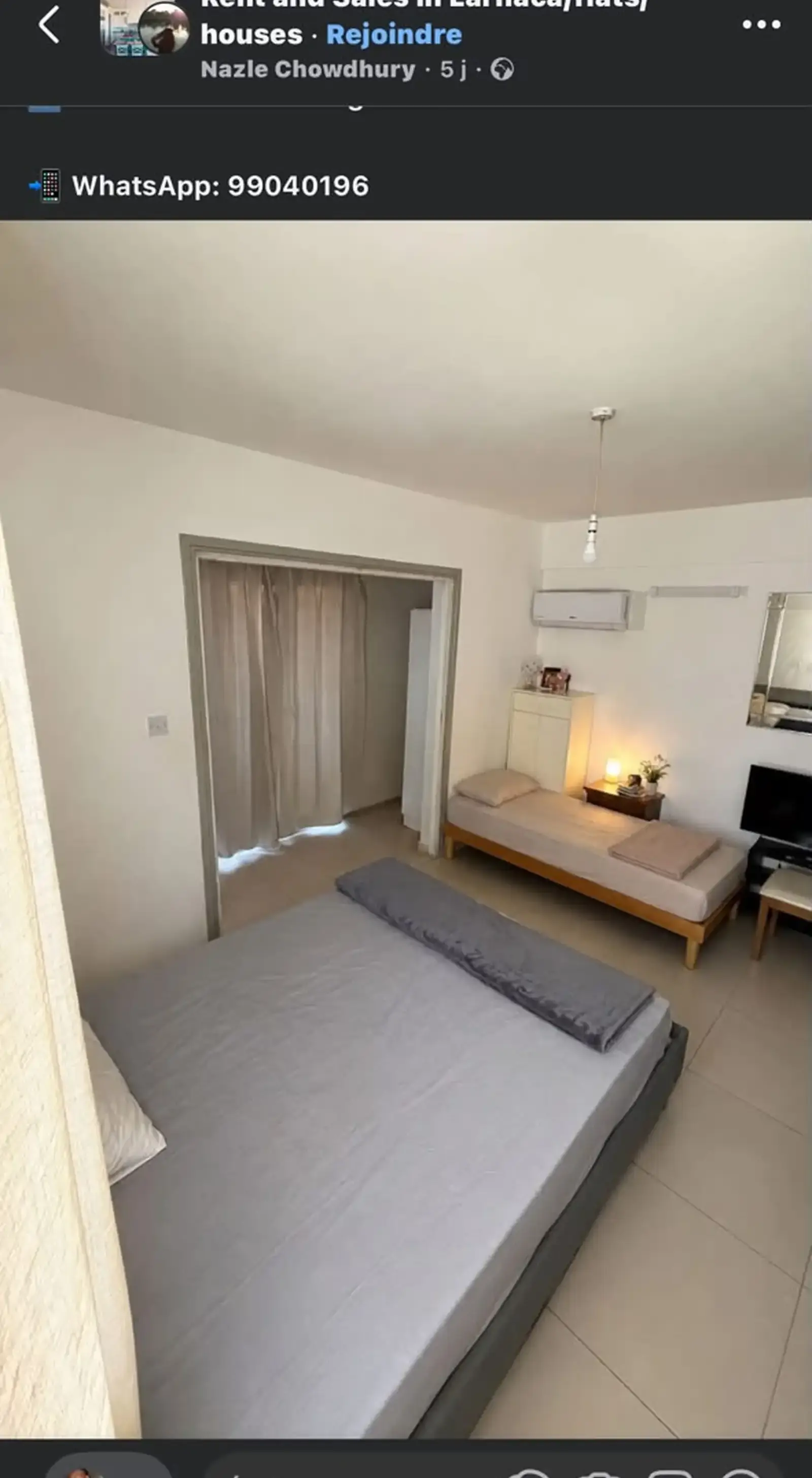 Seat available for female ideally in Larnaka - Chrysopolitissa