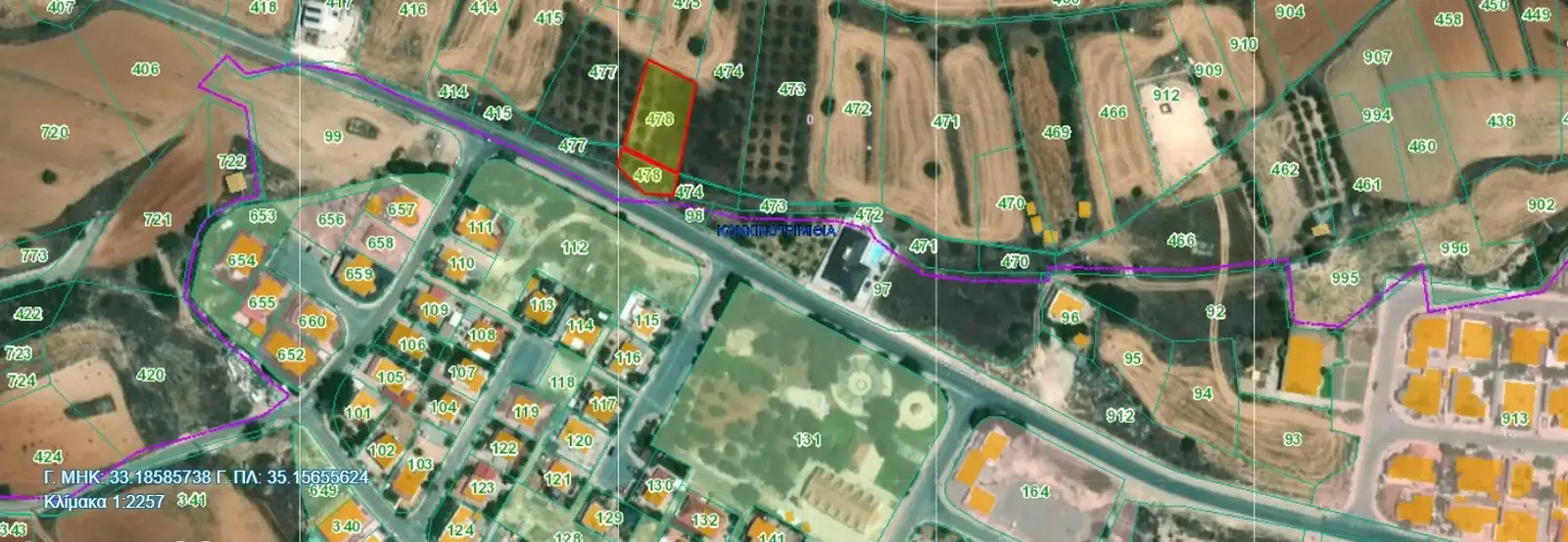 Residential Field 1060 m² in Kokkinotrimithia