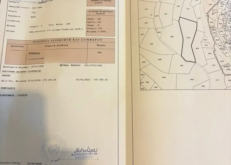 Residential Plot 1500 m² in Dora