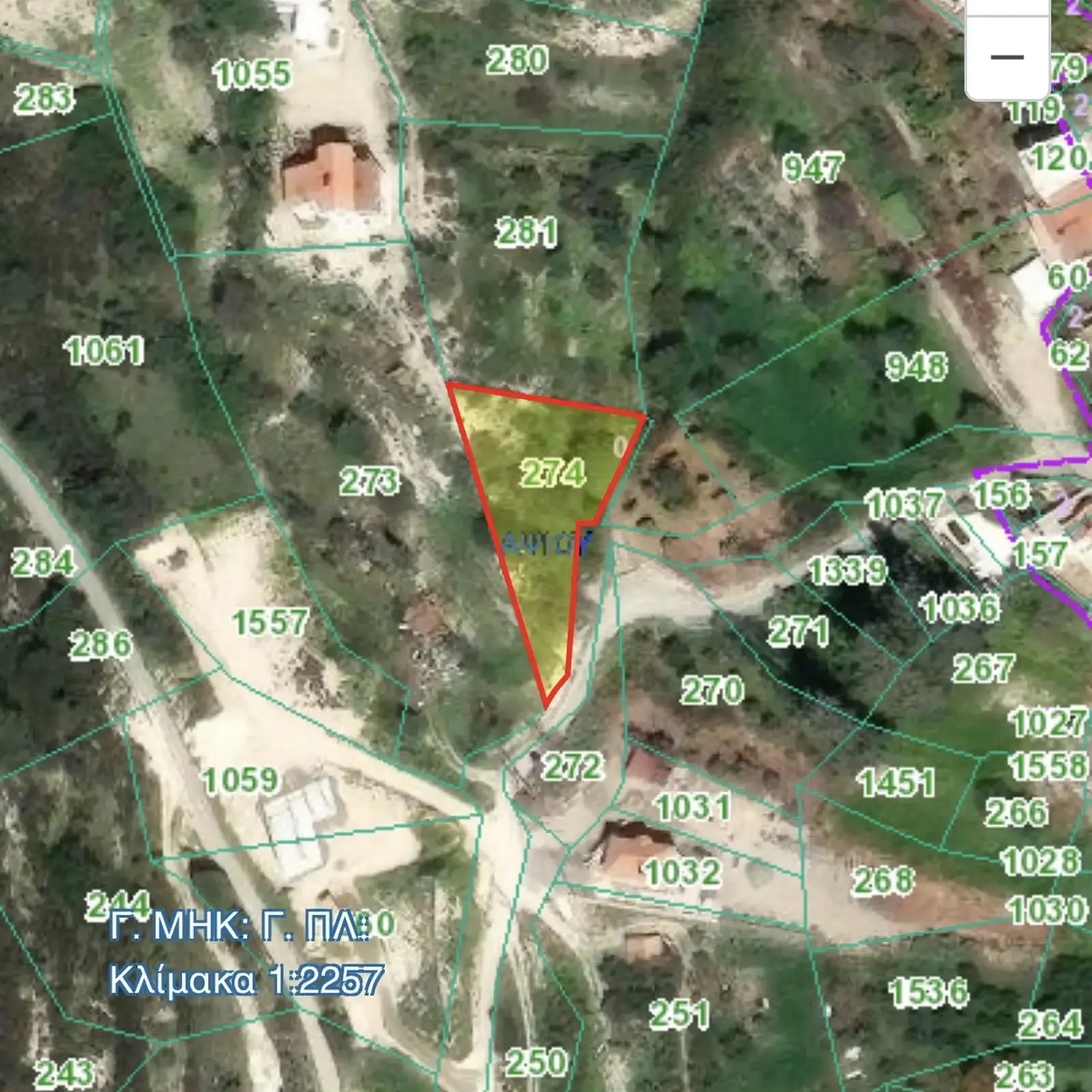 Residential Plot 915 m² in Apsiou
