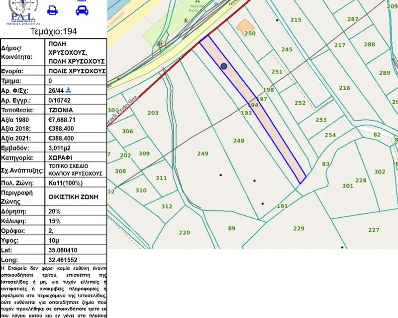 Residential Field 9367 m² in Polis Chrysochous
