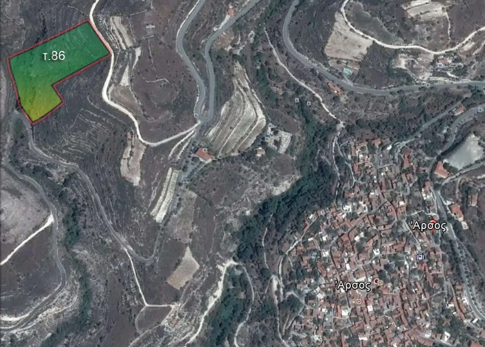 Agricultural land 19170 m² in Arsos Lemesou
